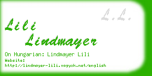 lili lindmayer business card